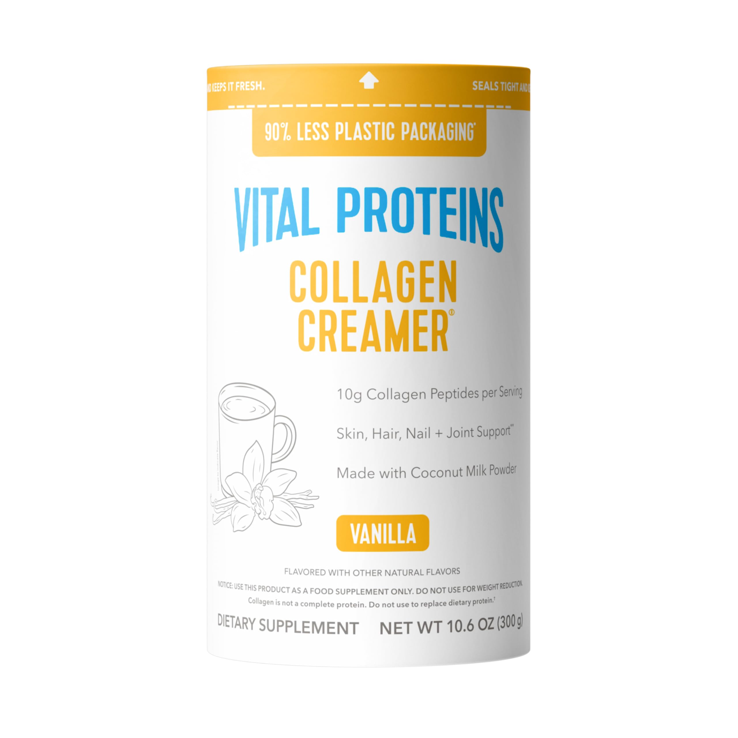 Vital Proteins Collagen Peptides Powder - Vanilla Protein Coffee Creamer for Hair, Skin & Nails Support