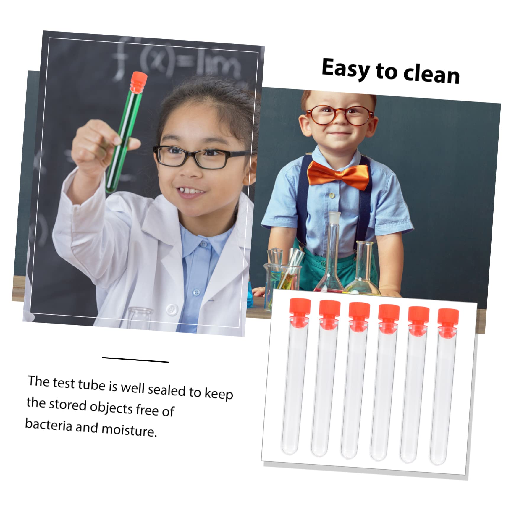 Mobestech 40pcs Test Tube Container with Lid Bead Containers with Lids Sample Containers Mini Toys Liquid Storage Containers Test Lab Tubes Lab Storage Containers Toys Plastic Blue