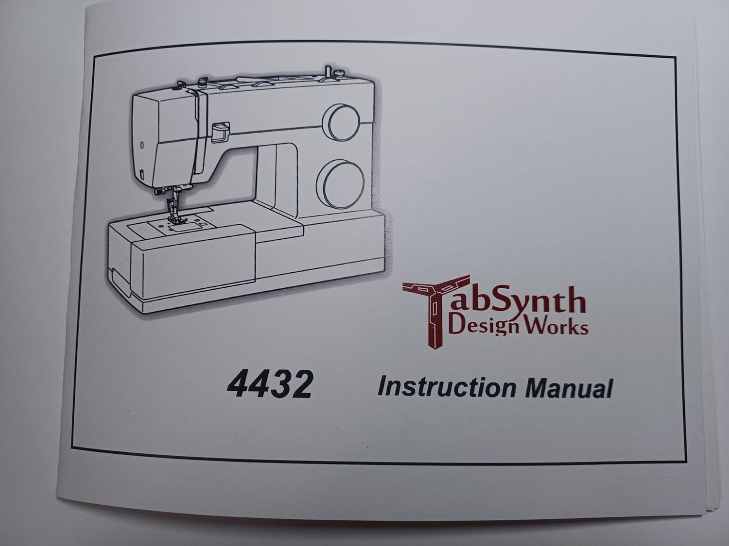 Front cover of the Singer 4432 Sewing Machine Instruction Manual, showing a line drawing of the sewing machine and the text 'SINGER 4432 Instruction Manual'.