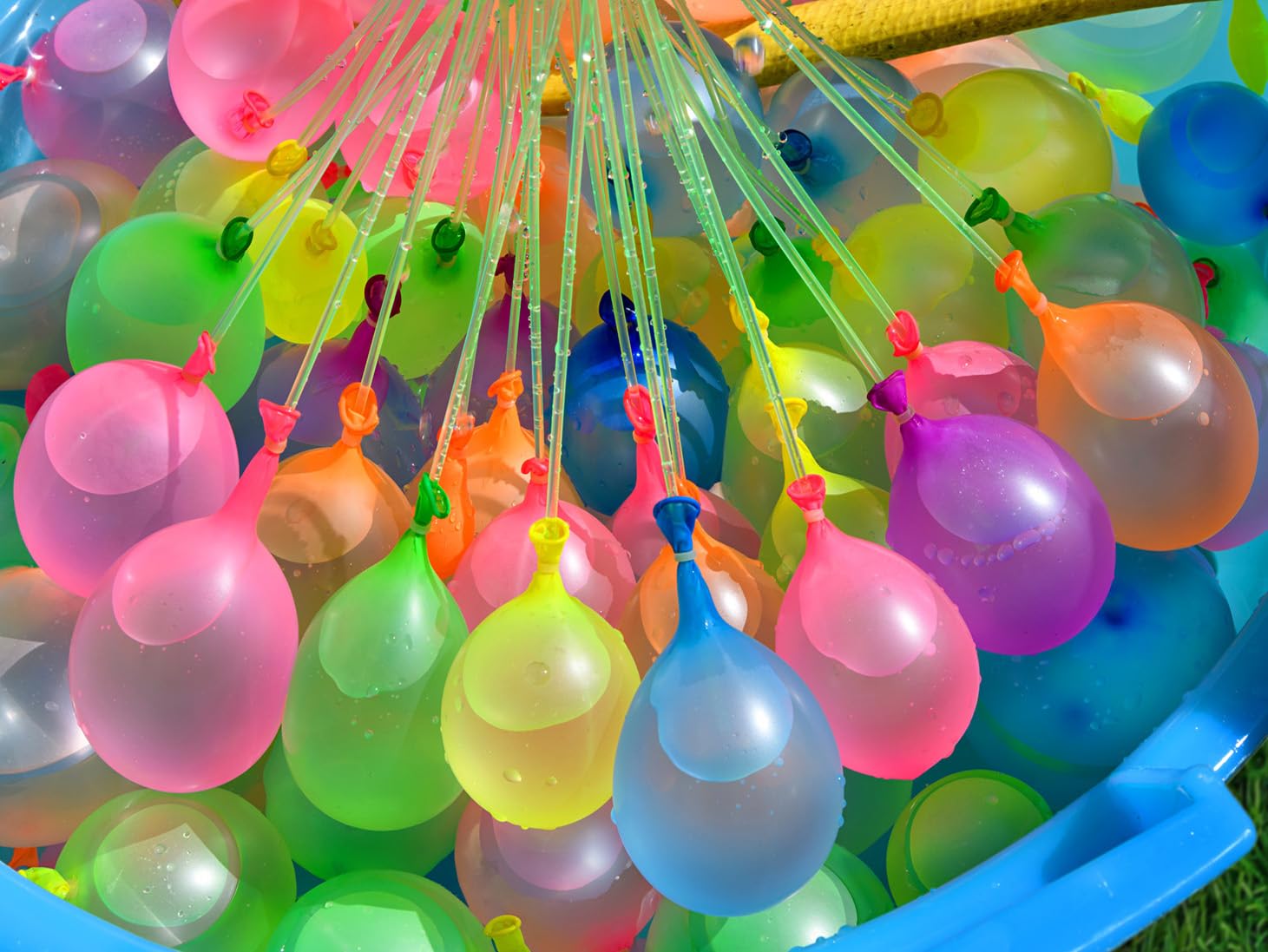 Lot de 444 bombes à eau autofermantes multicolores - Pour adultes et enfants - Remplissage rapide - Ballons - Jeux - Jouets