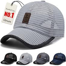 Utrum Lightweight & Breathable Baseball Cap for Summer Mesh Hat Men Trucker Women Running Golf Sports Cool Flat Cold