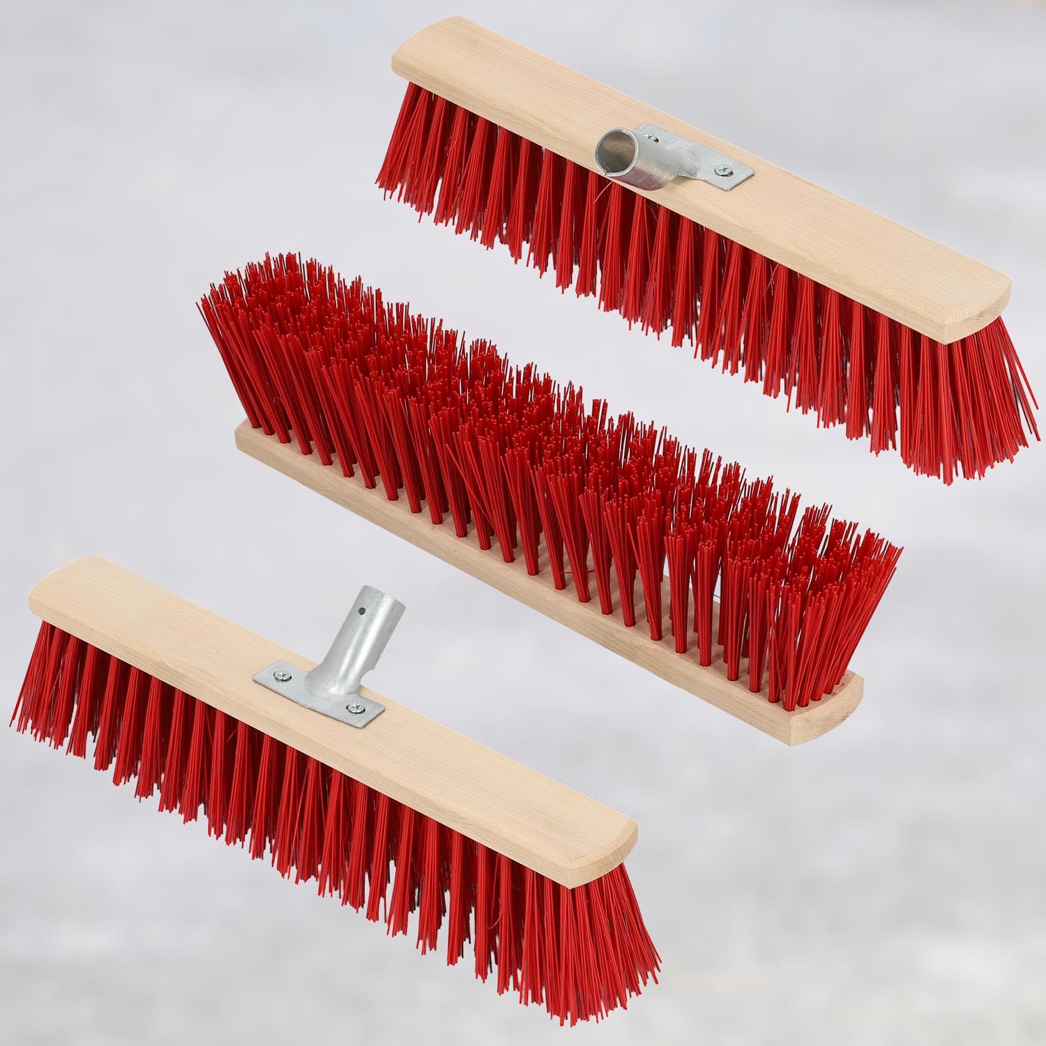 KOTARBAU® Balai Brosse 43 cm Balai Exterieur Terrasse Brosse de Voirie avec Manche Bois PVC Poils Durs