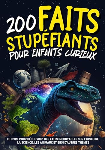 200 Faits Stupéfiants: Un livre éducatif dès 8 ans pour enfants curieux | Une collection d’infos insolites pour découvrir notre monde avec 20 thèmes football espace animaux histoire ...