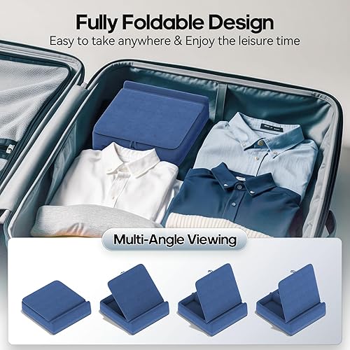 Miniatura 4 de KDD Soporte de almohada para tablet para regazo, almohadilla suave para cama y escritorio, soporte para tableta con bolsillo y soporte para lápiz