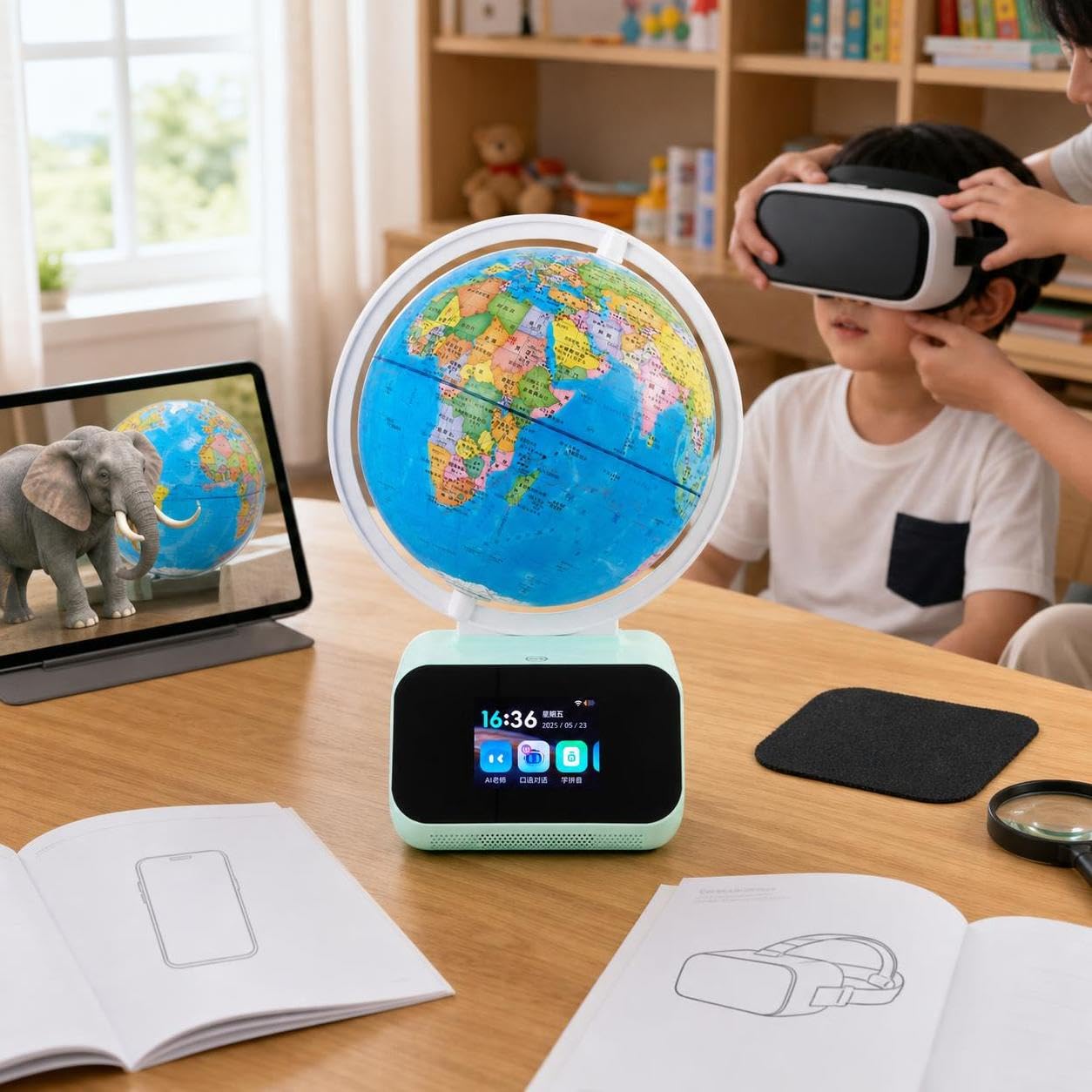 Globo Interattivo con AI Bambini - Giocattolo Educativo con Controllo Vocale - per la Scuola