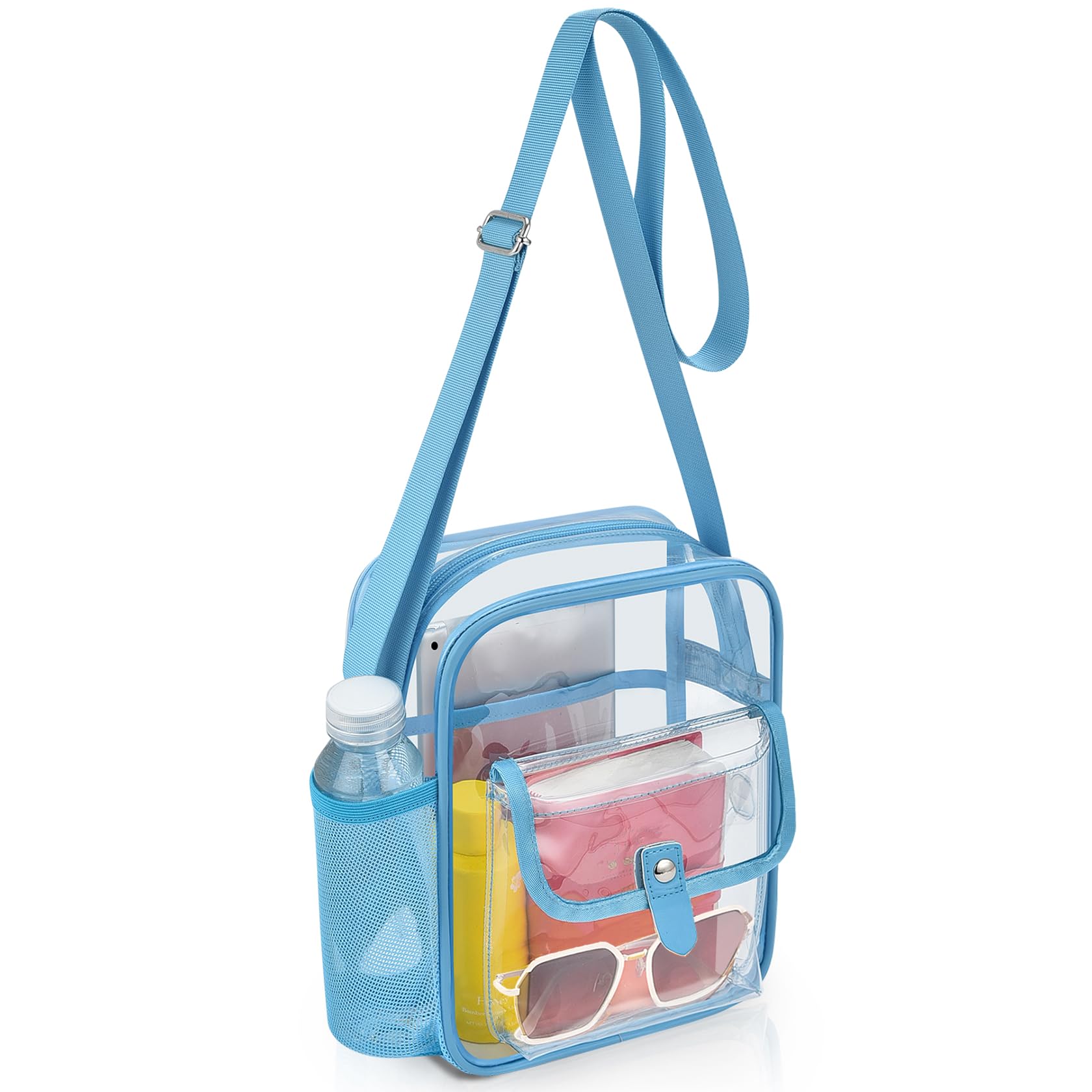 SPODEARS Clear Crossbody Bag for Stadium with Bottle Holder