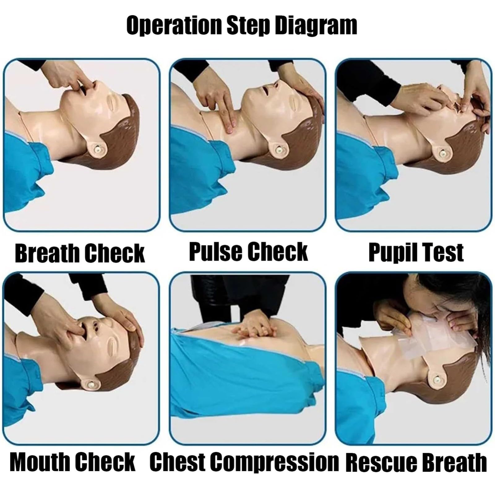 Mannequin de RCR Adulte Demi-Corps Modèle D'aides Pédagogiques Médicales pour La RCP Formation Aux Premiers Secours Simulateur Factice de RCR