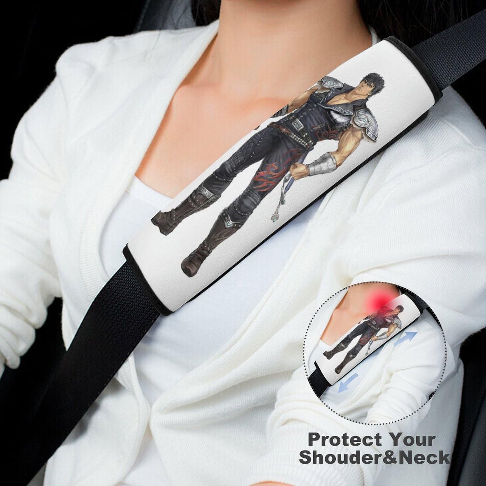 Amazon.co.jp: シートベルトカバー 北斗の拳 シートベルトパッド 2個