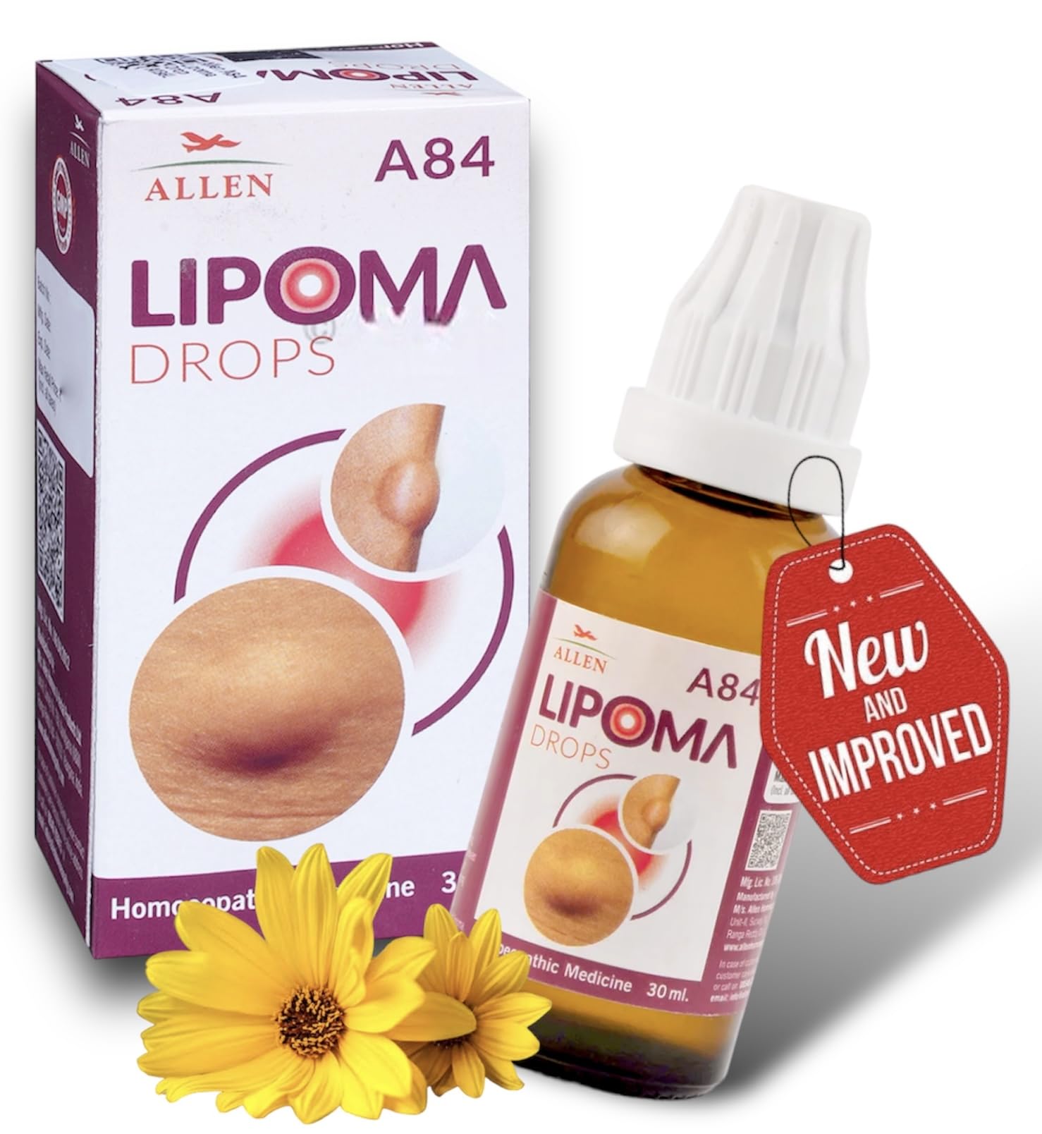 Allen A84 Lipoma Drops Homeopathic Medicine (30ml) (B0CWDLM2WH) Amazon Price History, Amazon Price Tracker