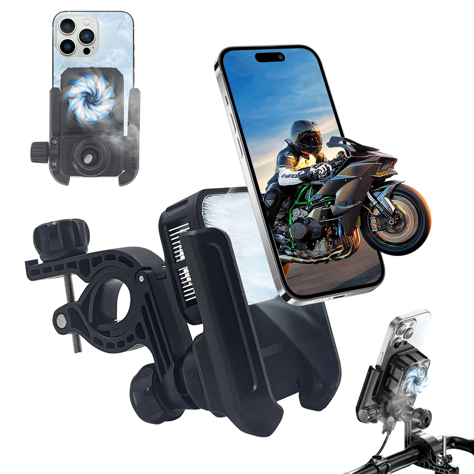 Auvstar 2025 Mobile Phone Holder Bicycle With TEC Cooling 360 - View #3