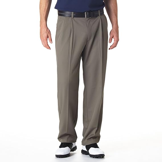 Haggar Men's Cool 18 Hidden Expandable Waist Pleat Front Pant-Regular and Big & Tall Sizes