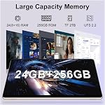 2026 Android 15 Comprimé, 11 Comprimé de pouce 24GB RAM+256GB ROM/2TB TF, Tabulaire PC avec 2.0GHz Octa-Core, Grand écran, EVA Inhibiteur des chocs (13+5) MP Caméra, 8000mAh, Vigne large L1, 5G WiFi, GPS, BT5.0(Pink)