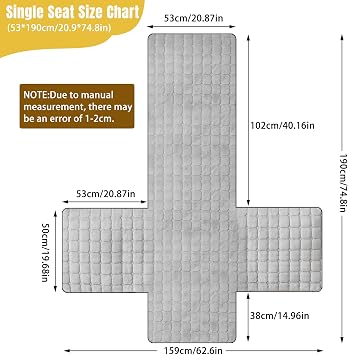Armchair Cover with Armrests - Armchair Protector for TV Chair and Recliner Chair with Pockets and Elastic Strap Protection from Dirt and Scratches Ideal for Families with Children and Pets