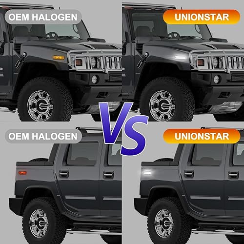 Miniatura 3 de Luz de marcador lateral LED blanca de 4 piezas para 2003-2009 Hum-mer H2 Luces de señal de giro LED Luces de guardabarros Lámparas reemplazar OEM