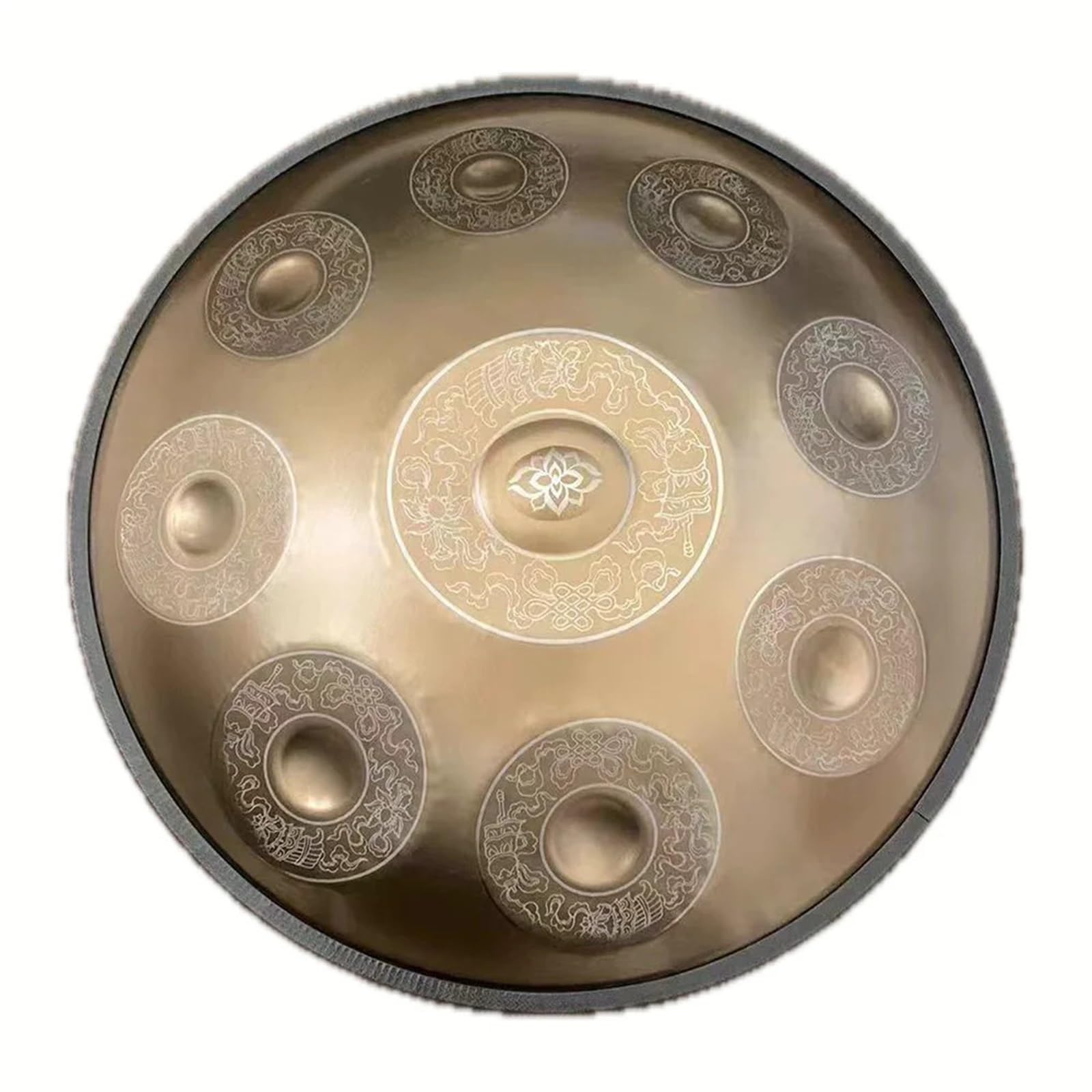 Bęben handpan 440/432Hz 12/10/9 nut 22 cale Carve en Bęben handpan D-moll Bęben stalowy Tongue Instrument perkusyjny dla początkujących Bęben ręczny (440Hz (10 nut))