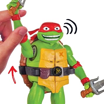 Teenage Mutant Ninja Turtles: Mutant Mayhem 5.5 Raphael Deluxe Ninja Shouts Figure by Playmates Toys