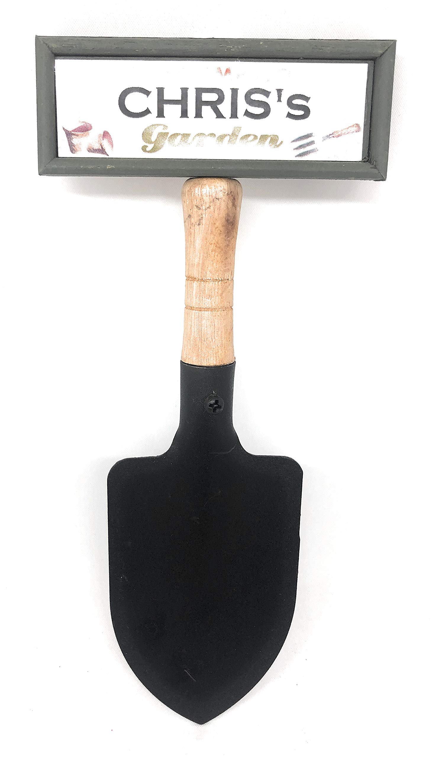 Royal County "Welcome To Chris's Garden" Hanging Shovel Sign