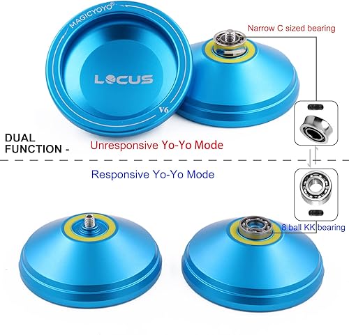 Miniatura 2 de MAGICYOYO V6 Yoyo Pro Responsive Yoyo y Yoyo sin respuesta para niños, adolescentes y adultos, modos duales de yoyos principiantes a avanzados, Yo