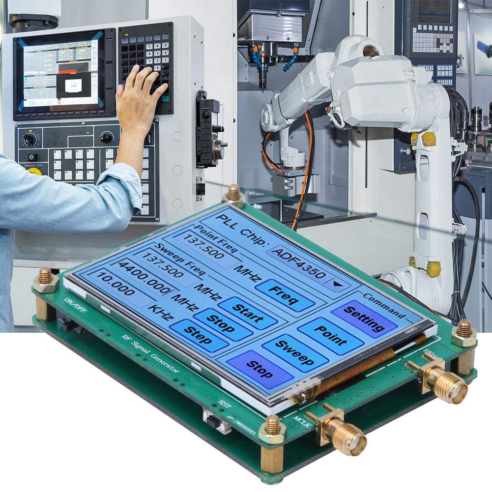 Generatore Di Segnale RF Generatore di Segnale Alta Precisione Full Touch Screen RF Sweep Dot Modulo di Frequenza Radio PC Contatore con Cavo Dati SMA Femmina ADF4350