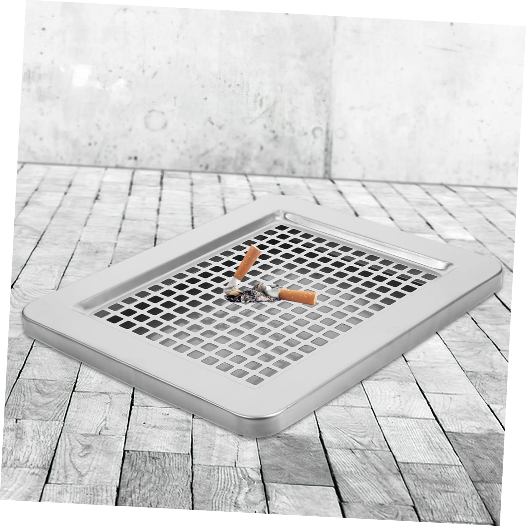 Alipis 1Set Trash Can Lid with Ashtray Grid Cover for Outdoor Use Convenient Waste Container Accessory with Runoff Tray Stylish Design for Hotels