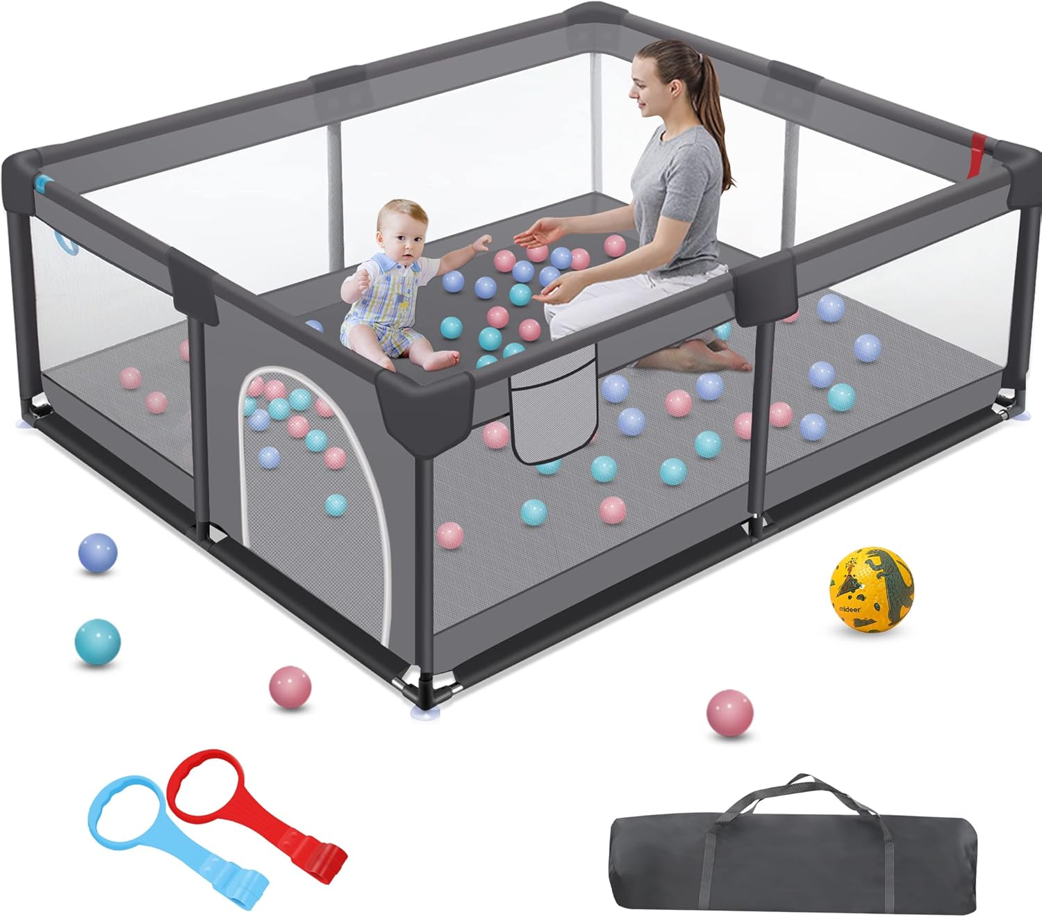 YSYJ Baby Playpen 50" X 50",Baby Playards,Large Playpen for