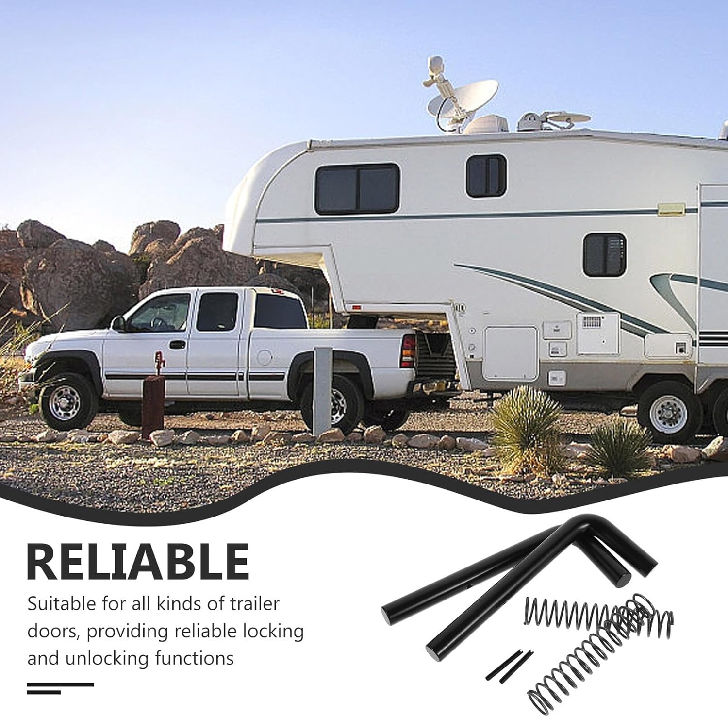 Heavy Duty Trailer Gate Latch Spring Pin Kit Spring Gate Latch Replacement 2 Sets