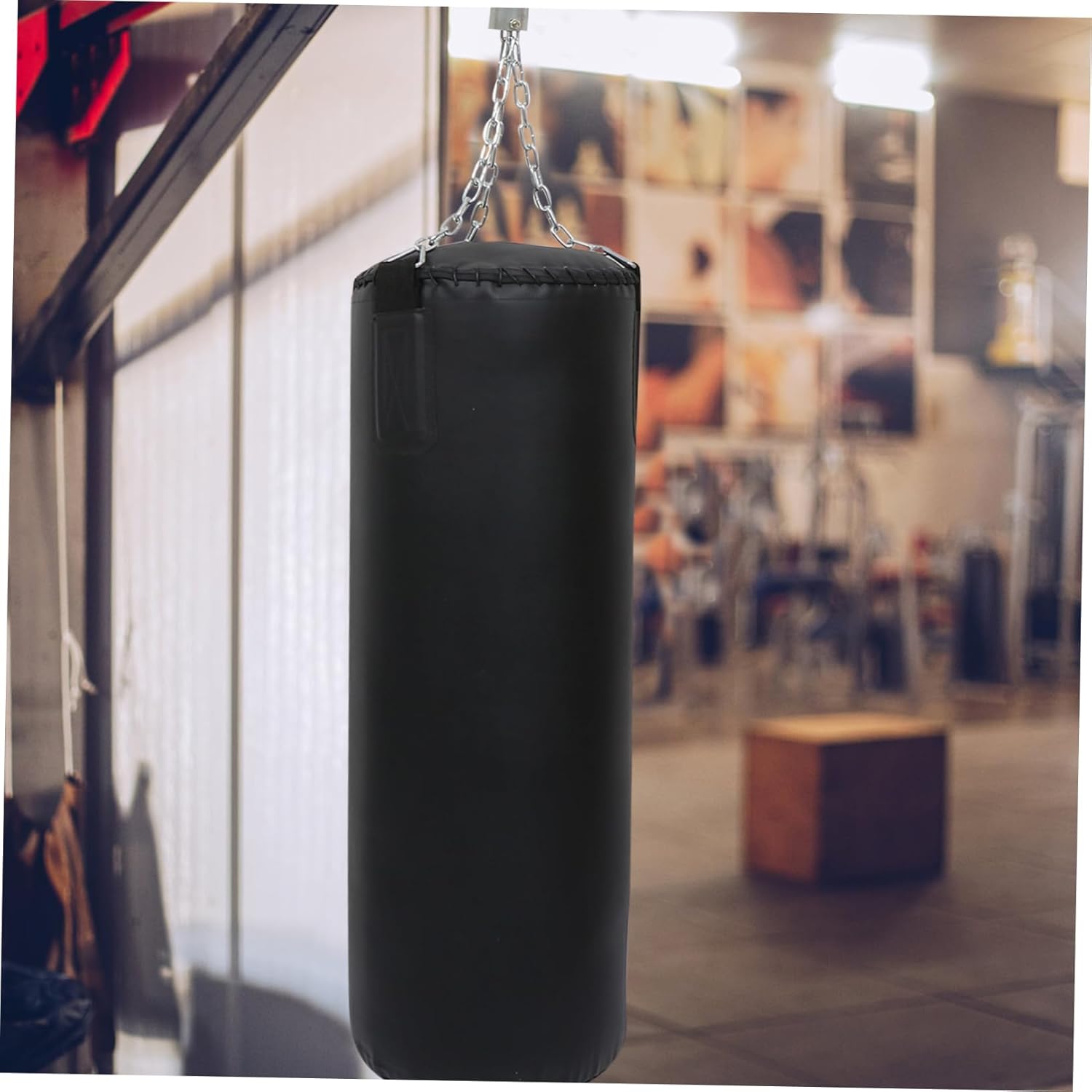 1pc Hanging Boxing Sandbag for Karate Training Pu Kick Sandbag for Fitness and Coordination for Skill Levels Black