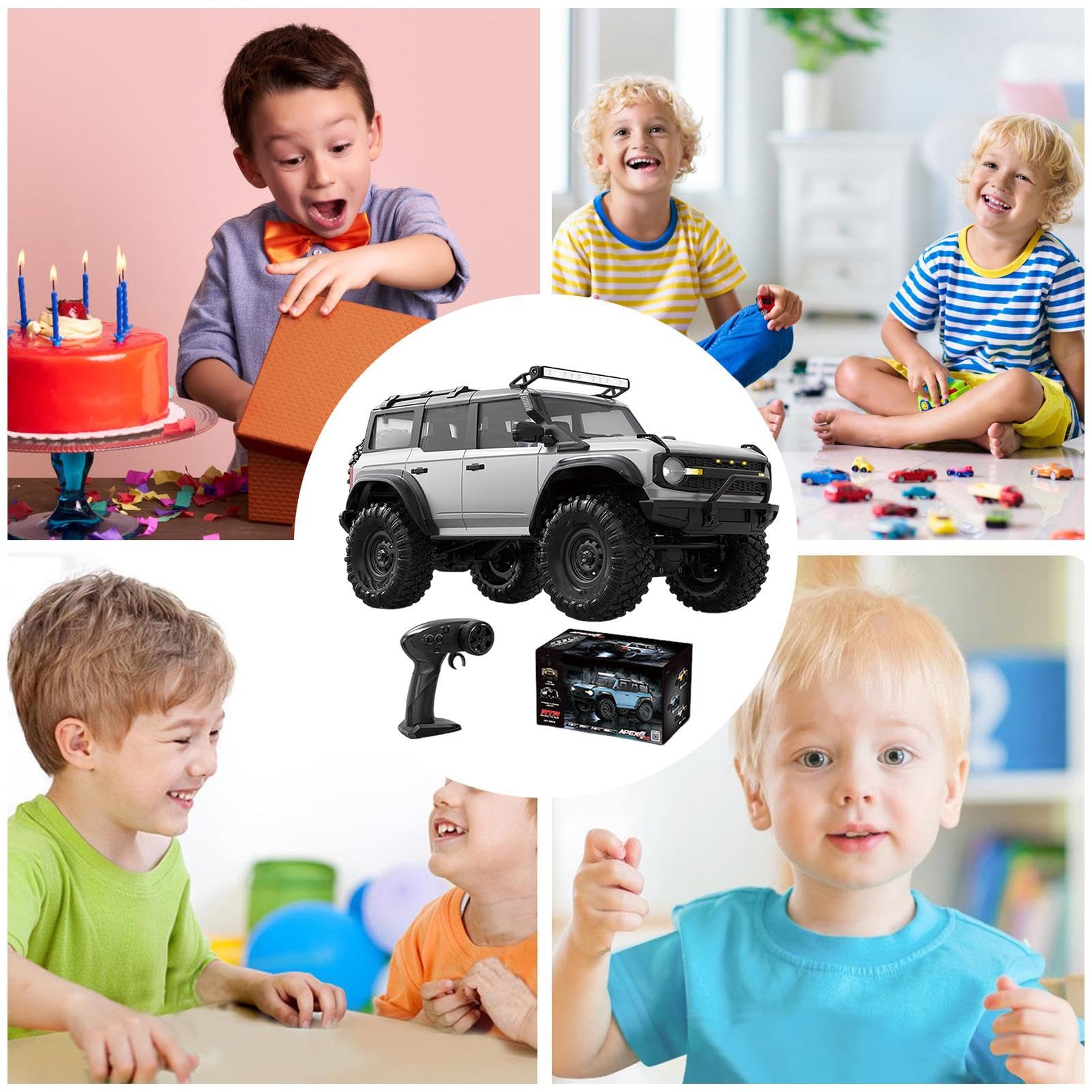 Generico Auto RC Drift Giocattolo Camion LED | Veicolo Fuoristrada Radiocomandato 1 16 All'aperto Casa Festa Svago Intrattenimento Per Bambini E Ragazze Compleanno Adulti