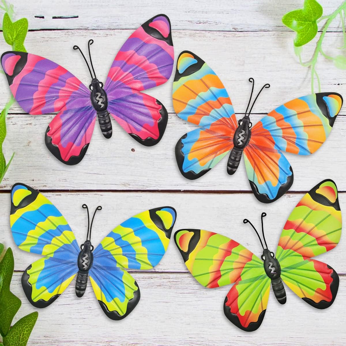 VOKPROOF Butterfly Wall Decor Outdoor, 4 Pack 9.7 inches