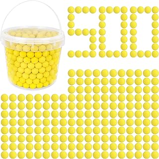 500 Rounds Refill Pack Balls Ammo Bulk Compatible with Nerf Rival Gun, TiopLior Yellow Foam Bullet Ball Replacement Refill Pack for Nerf Rival Blasters & Toy Blasters Gun(HIR, High-Impact Rounds)