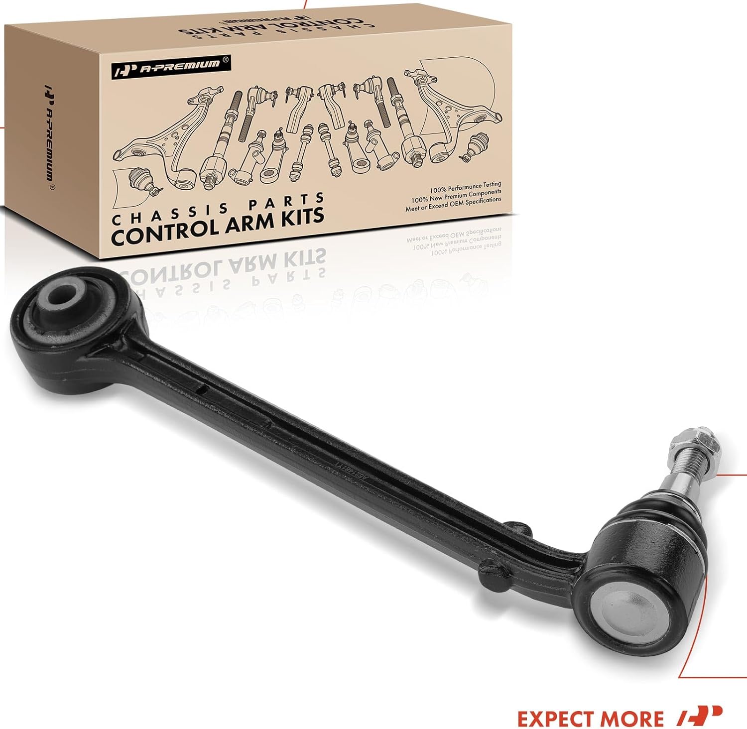 A-Premium Front Left Rearward Lower Control Arm, with Ball Joint & Bushing, Compatible with Chevrolet Camaro 2010 2011 2012 2013 2014 2015