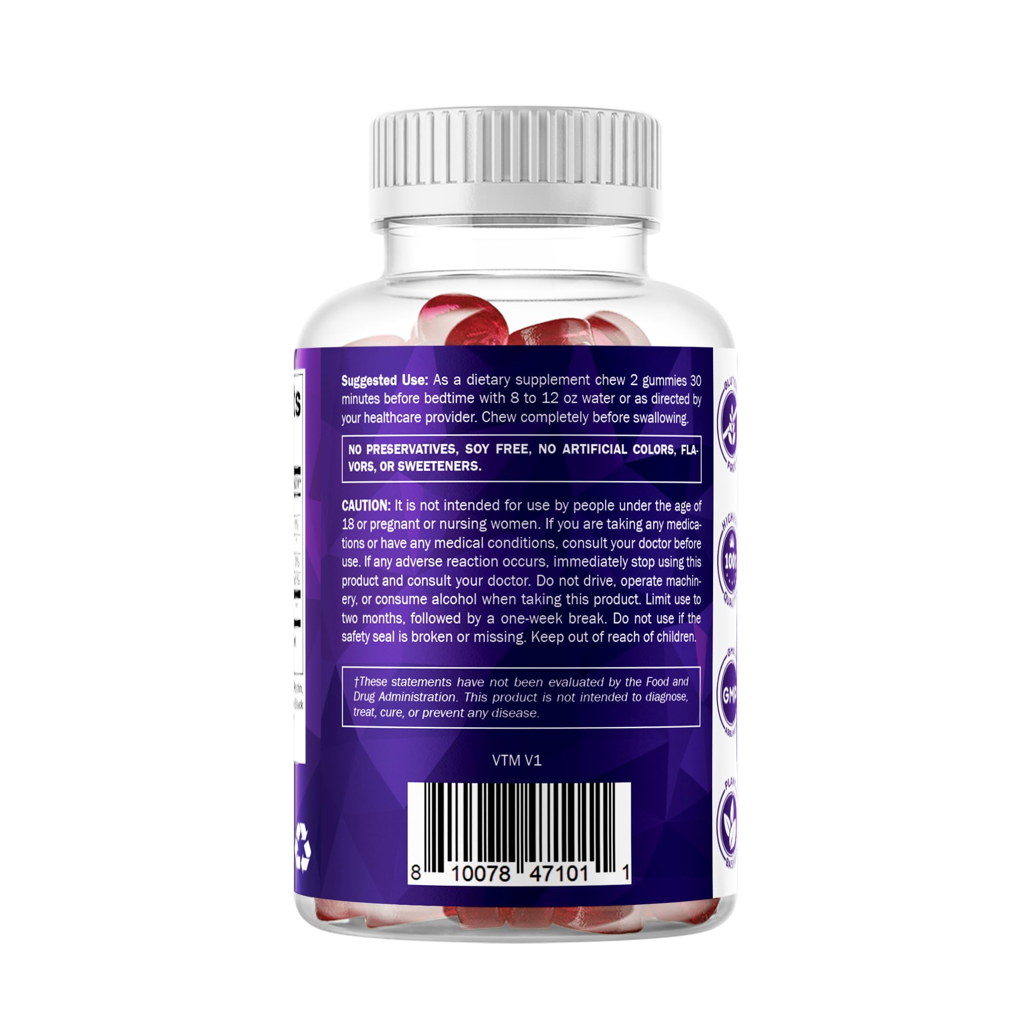 Vitamatic Melatonin 20 mg Gummies, Vegan, Strawberry, 60 Count — Amazon image 9