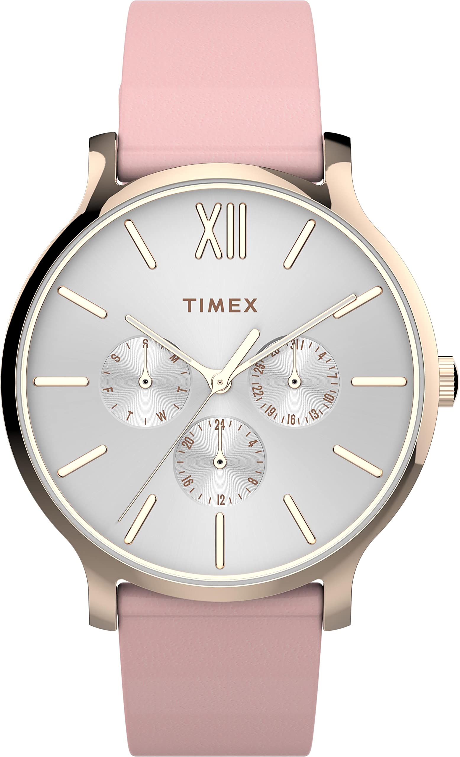 TIMEX 3 Hands Womens Analog White Dial Coloured Quartz Watch, Round Dial with 38 mm Case Width - TW2T74300UJ (B07WZVQVFN) Amazon Price History, Amazon Price Tracker