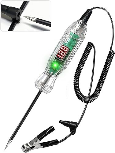 Automotive Test Light, 3-70V Digital LED Voltage Tester, Auto Circuit Tester with Voltmeter, Dual Polarity Indicator and Stainless, Bidirectional Electrical Voltage Test Pen for Car/Truck/SUV Checker