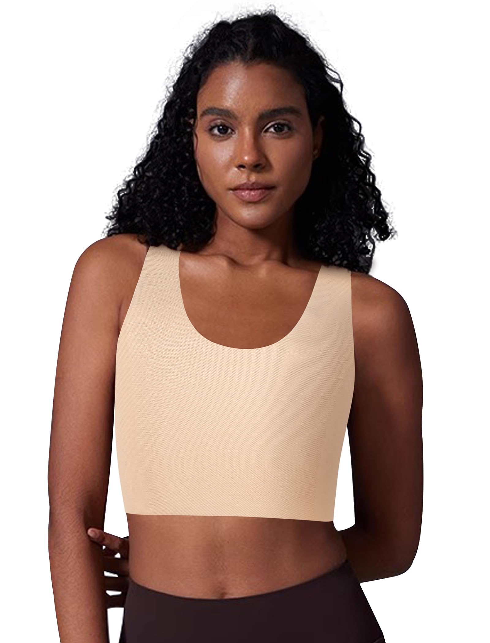 XUJI Seamless Chest Binder Women FTM Transgender Wireless Binder Sport Compression Bra Pullover Tank Top