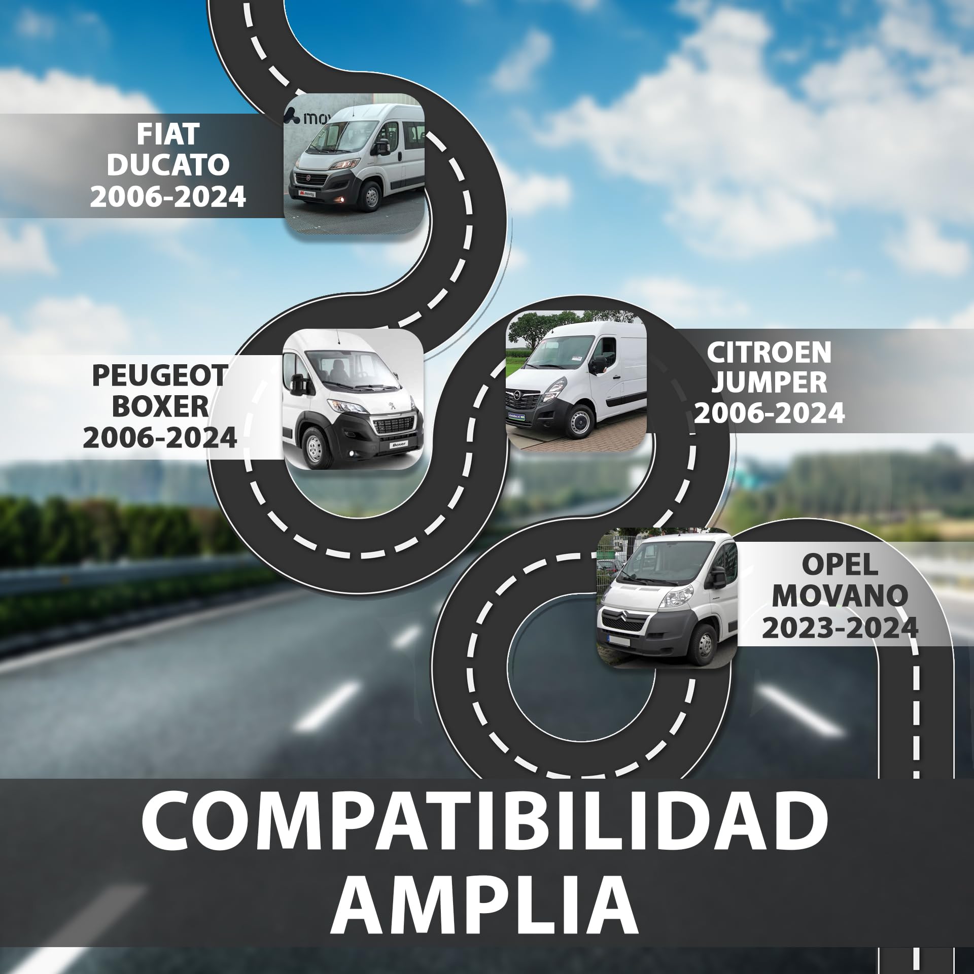 VALDI LED Juego De 2 Deflectores De Aire para Coche Oscurecidos | para Autocaravanas Fiat Ducato, Peugeot Boxer Y Citroën Jumper Desde 2006 A 2024 | Movano De 2023 A 2024| Derivabrisas