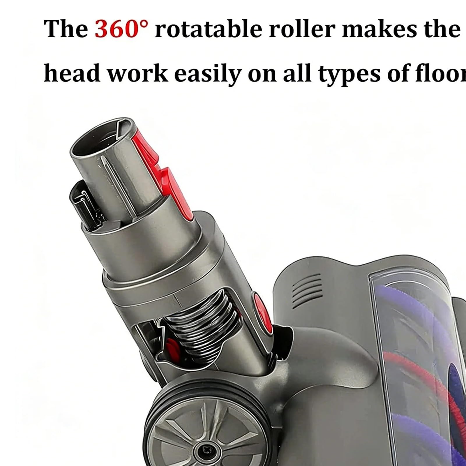 Cabezal De Cepillo De Piso Turbo Eléctrico, Compatible Con Dyson, V7 V8 V10 V11 V15, Piezas Reemplazables De Cabezal De Motor De Liberación Rápida