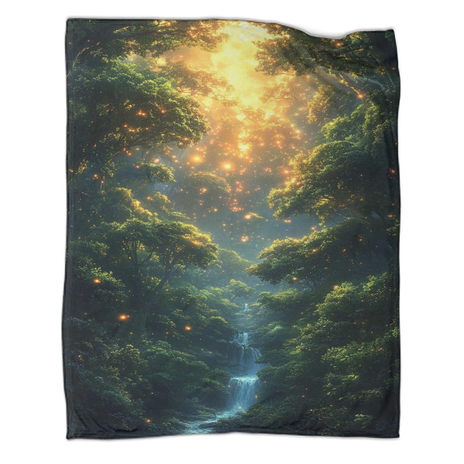 Couverture en Flanelle Beau Paysage 3D 100x130cm Plaid Canapé Doux