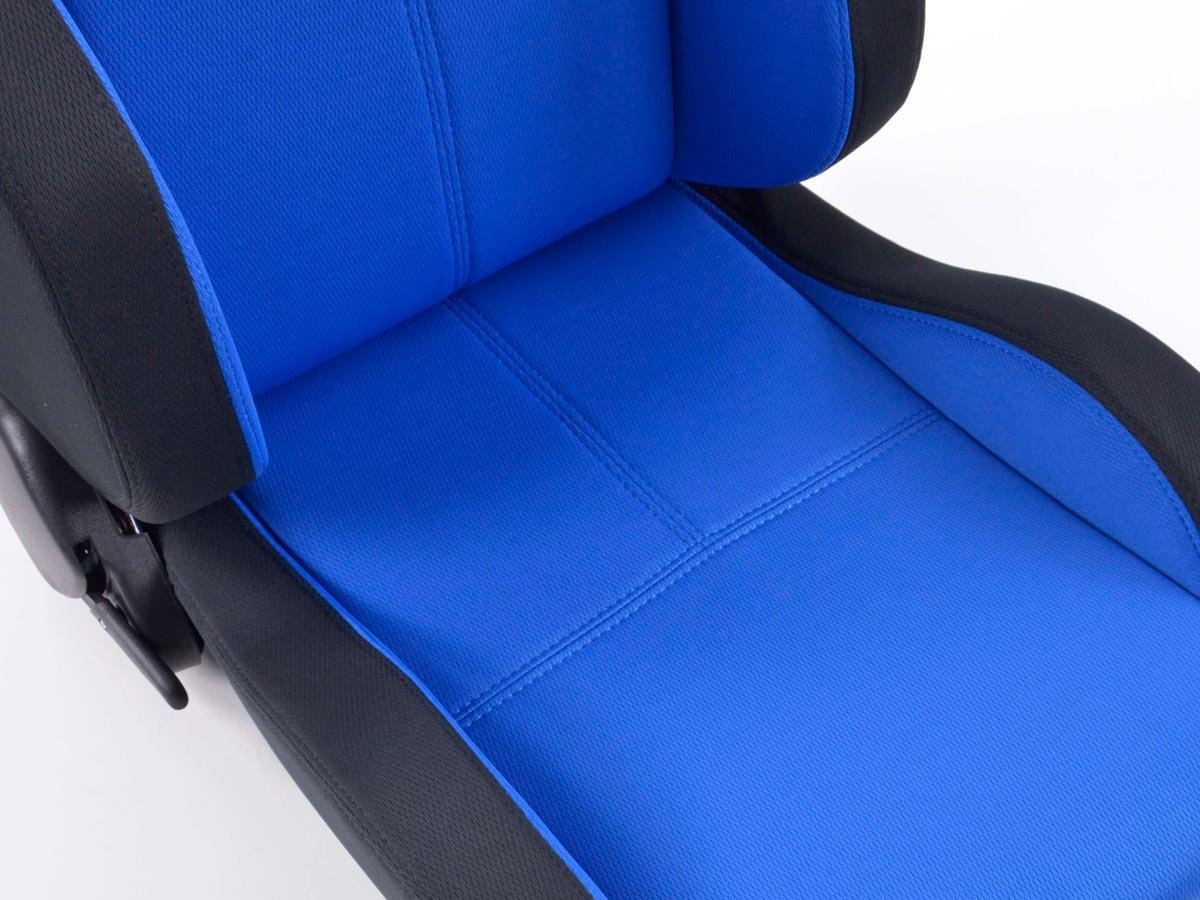 Sièges Baquet Sport FK Racing - Paire Noire Avec Adaptateurs L, Look Course Pour Voiture