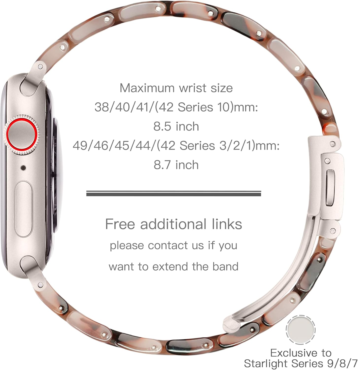 YGTIECS Starlight Apple Watch Bands for women 49mm 46mm 45mm 44mm 42mm 41mm 40mm 38mm, Super Lightweight Comfortable with Stainless Steel Bucklefor iWatch Ultra1/2 Series 10 9 8 7 6 5 4 3 2 1 SE