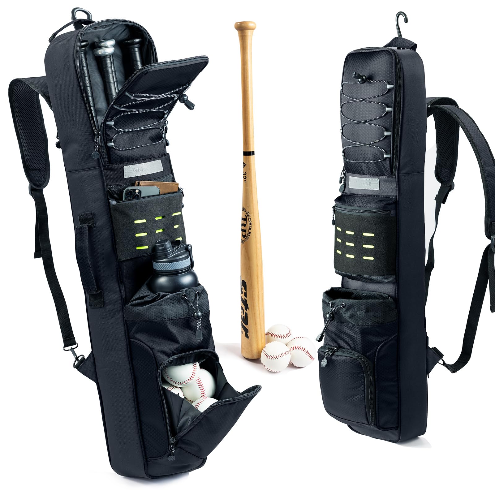 VIGEGARI Rolling Baseball Bat Bag with Wheels