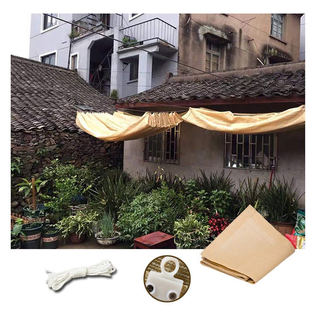 WQPMNYG Retractable Patio Canopy Awning Custom Size Gazebo Shade Sail Outdoor Sun Shade Net 3.5x3.5m Beige Pergola Cover for Deck & Garden