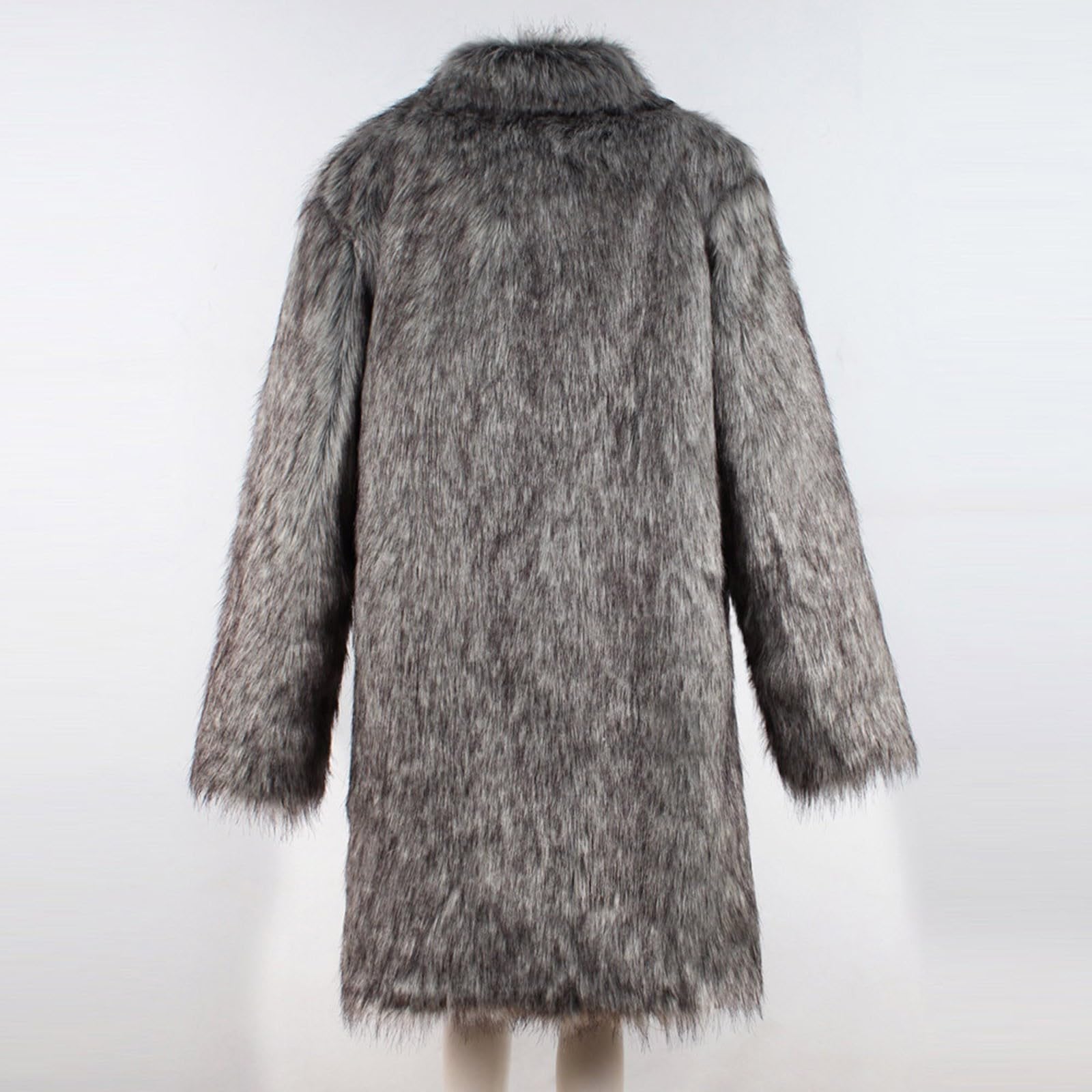 Herren Winter Einreiher Langarm Mantel Strickjacke mit Kunstpelz-Innenfutter wattierter Steppung für Outdoor-Aktivitäten bei Kälte eleganter Karomuster-Stoff hochwertige Knopfleiste vielseitig