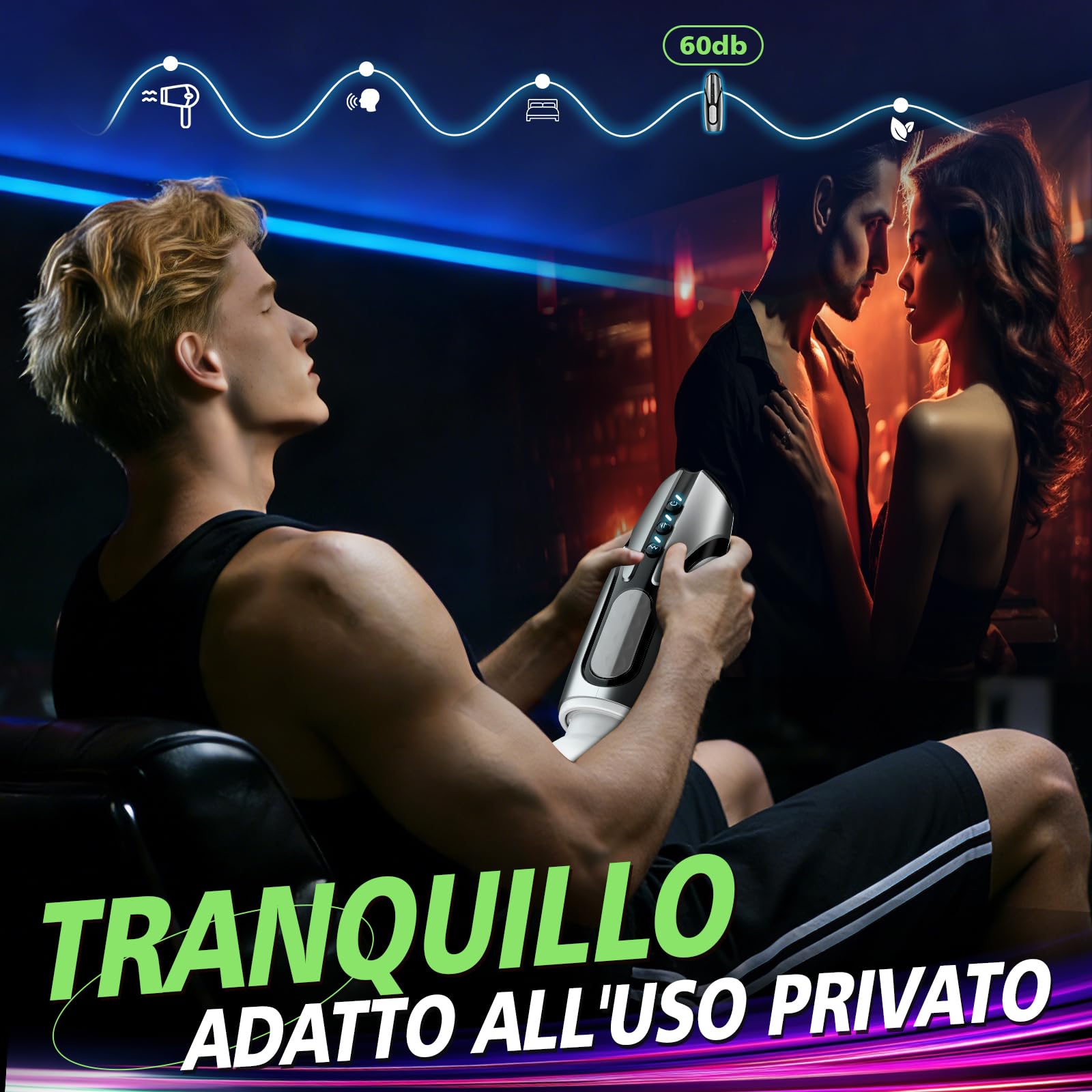 Masturvatore per Uomo con 7 Modalità di Vibrazione & Telescopica, Masturbatore Maschile per Pene Sex Toys Vibratore, Realistico Vagina Pocket Pussy Sexytoysys Coppia