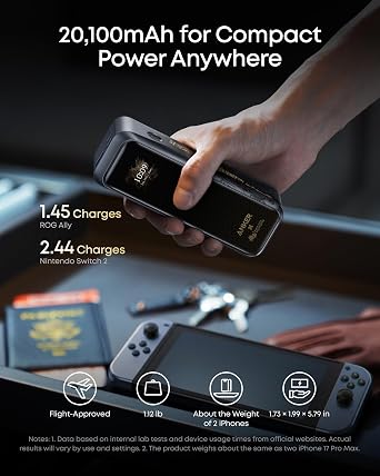 Anker Prime Power Bank Black Myth: Wukong Edition, 20,100mAh 3-Port Portable Charger with 220W, Two-Way Power, TSA-Approved, App Control, for MacBook, iPhone 17/16 Series, and More (Base Not Included)
