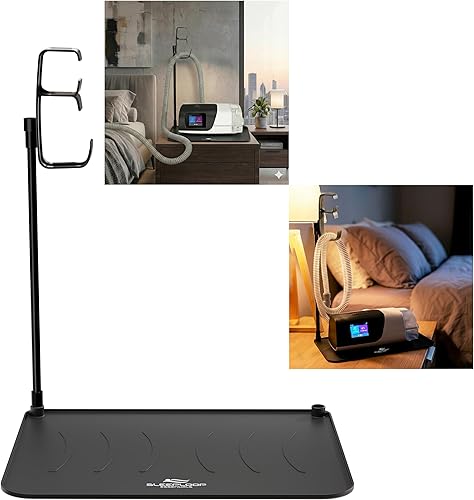 Miniatura 11 de Esterilla con Gancho para Máscara y Tubo para CPAP - Suministros para CPAP para Organización al Lado de la Cama con Funda Limpia para Máscara y