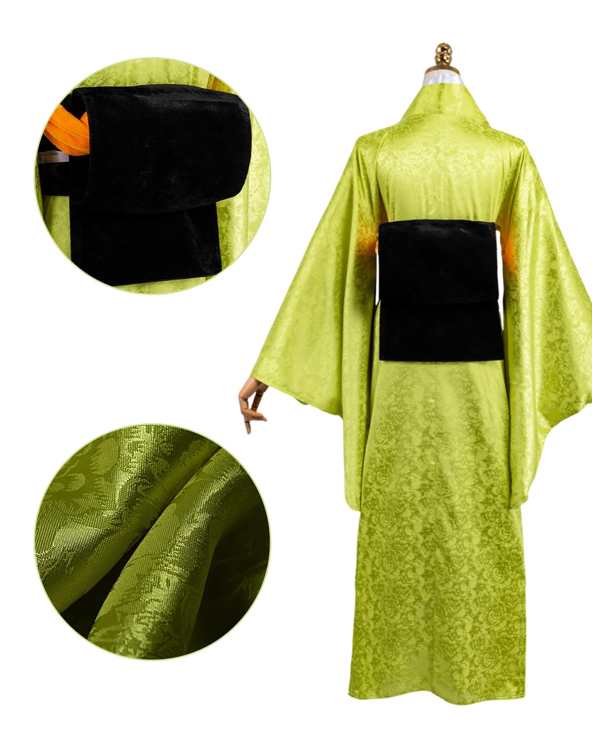 Kanroji Mitsuri Cosplay Disfraz Kimono Disfraz Rosa Anime Mujer Uniforme Halloween Carnaval Disfraz