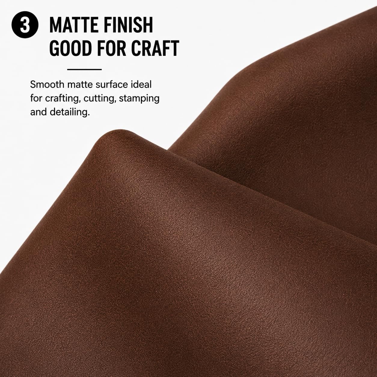 Mosor Burnished Top Grain Leather for Leather Crafts 1.3mm to 1.5mm Thick Leather Compatible for Making Wallets Belts Bags and Artisan Projects (Dark Brown) (12x12 Inch) 1