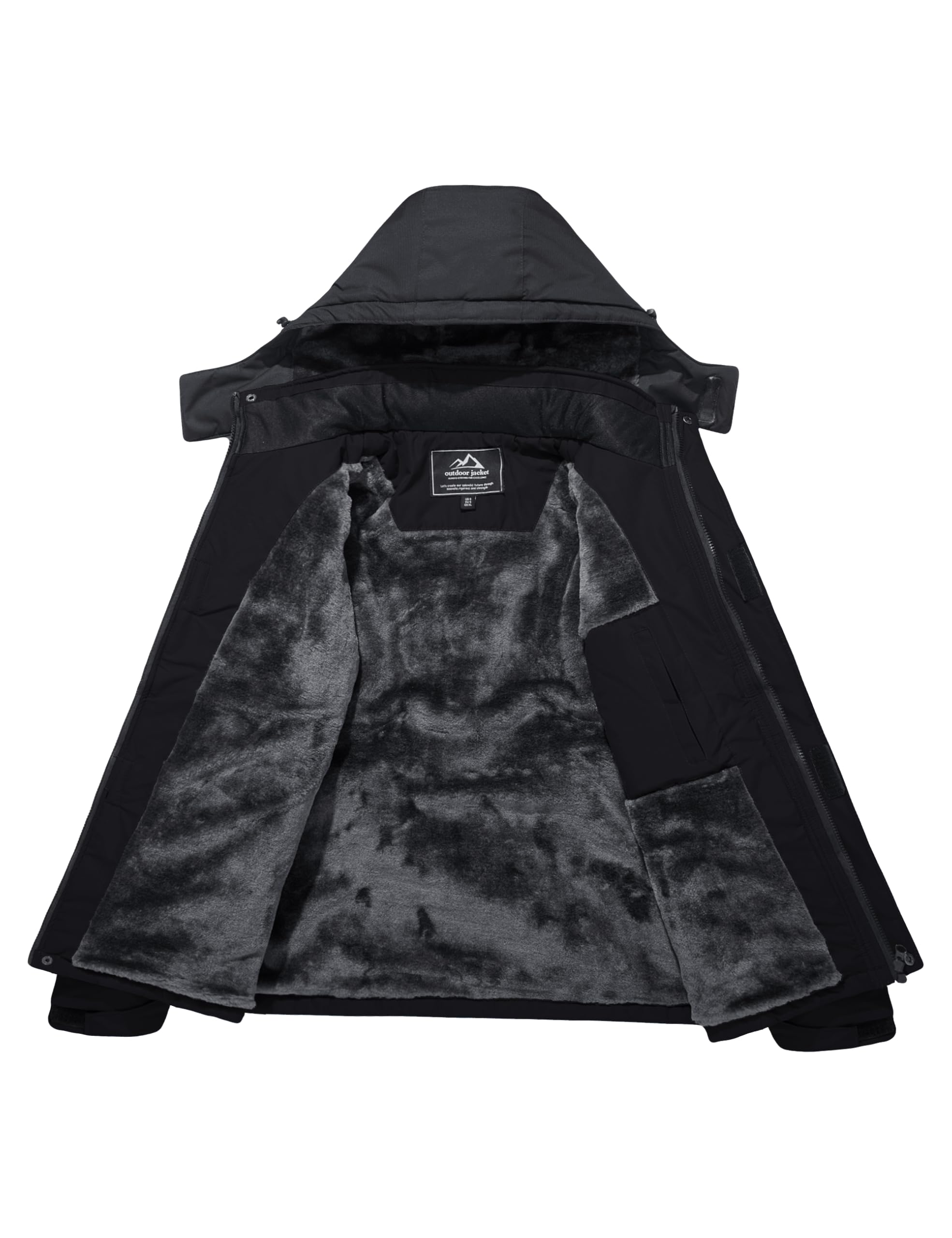 MAGCOMSEN Manteau Ski Homme Veste Imperméable en Polaire Coupe-Vent Chaude Avec Multi-Poches et Capuche Détachable