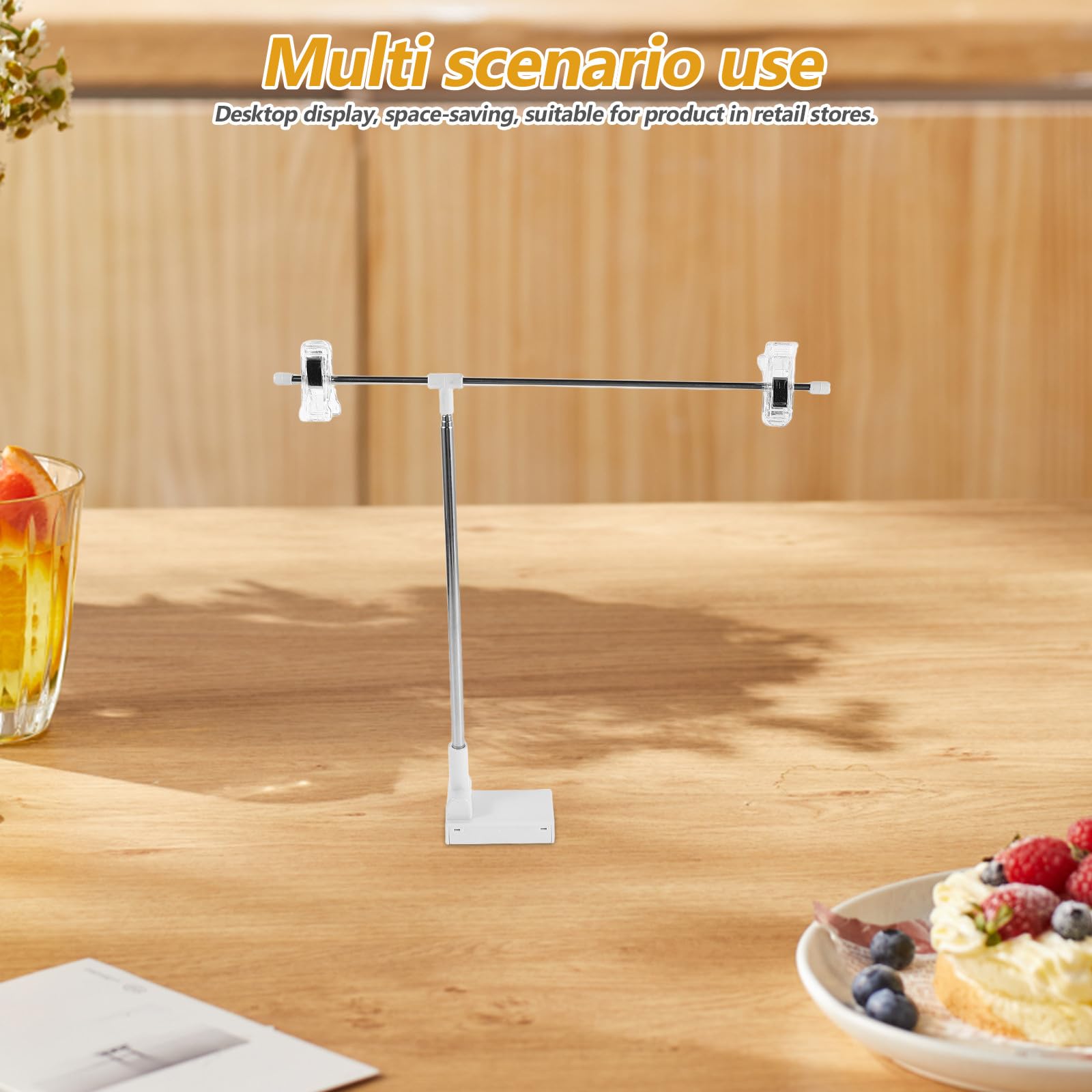 NUOBESTY Supporto per fondale piccolo da 2 pezzi: supporto per fondale fotografico regolabile - supporto per striscioni a forma di T da tavolo, supporto per fondale portatile per feste, carta